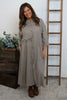 Sienna Button Linen Dress Mocha