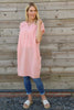 Hayle Button Linen Tunic Pink