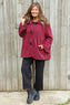 Marzia Textured Button Jacket Wine