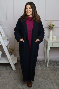Lexie Boucle Coat Navy