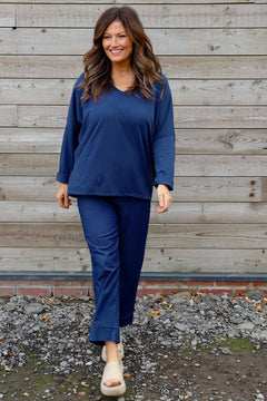 Briony Cotton Top Navy