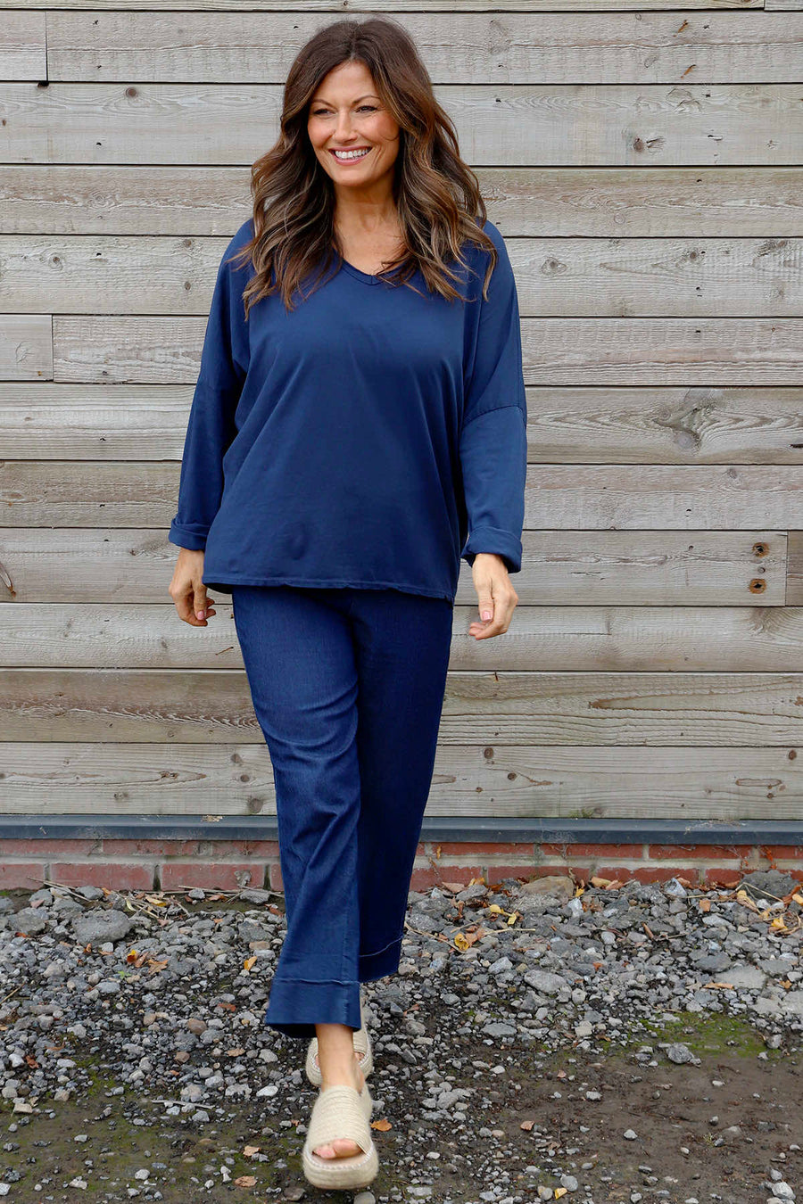 Briony Cotton Top Navy