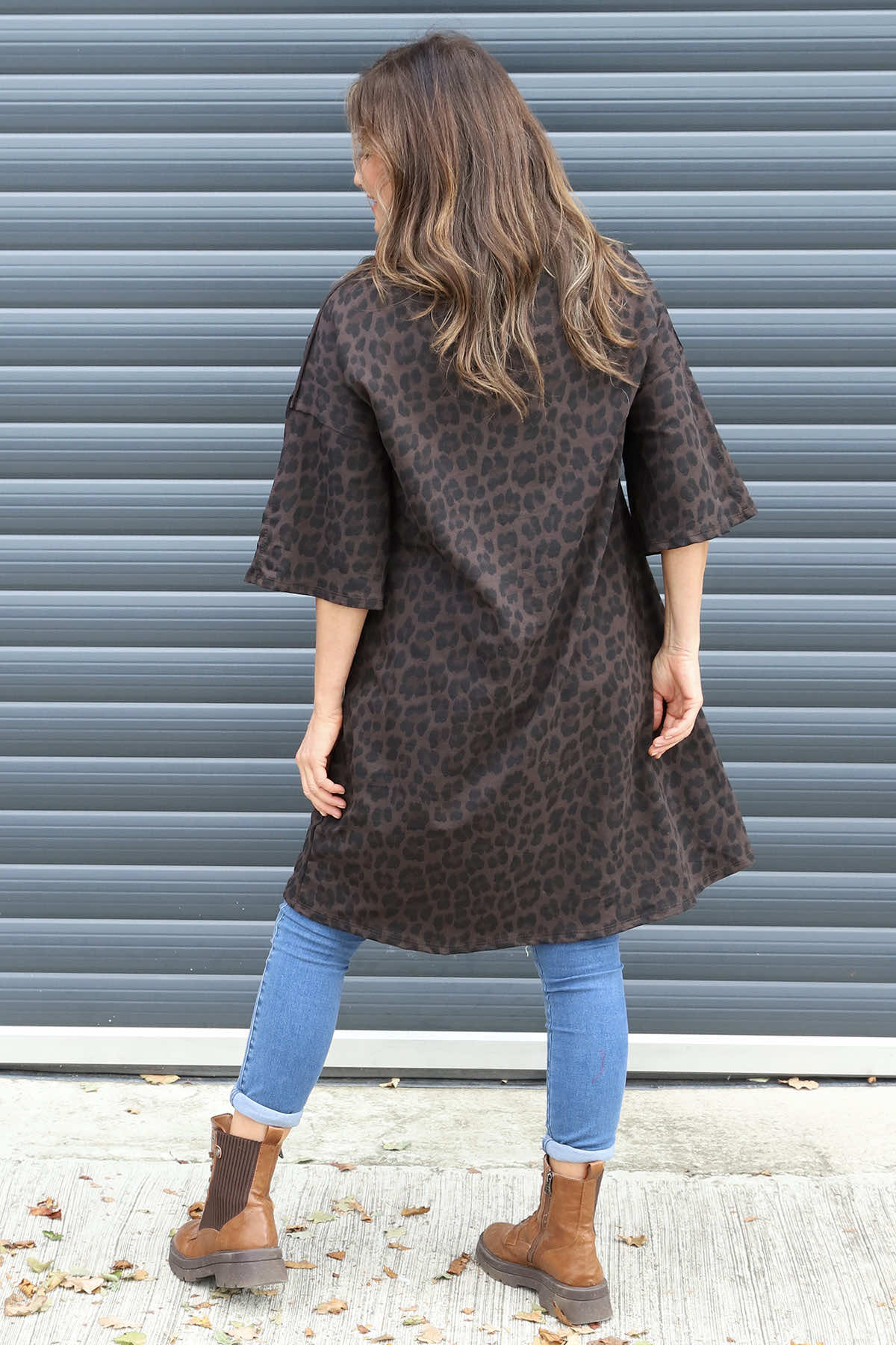Melodie Leopard Print Cotton Tunic Cocoa