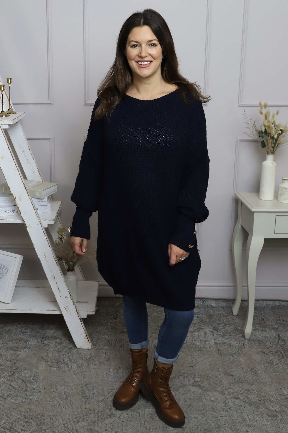 Peggy Knitted Jumper Navy