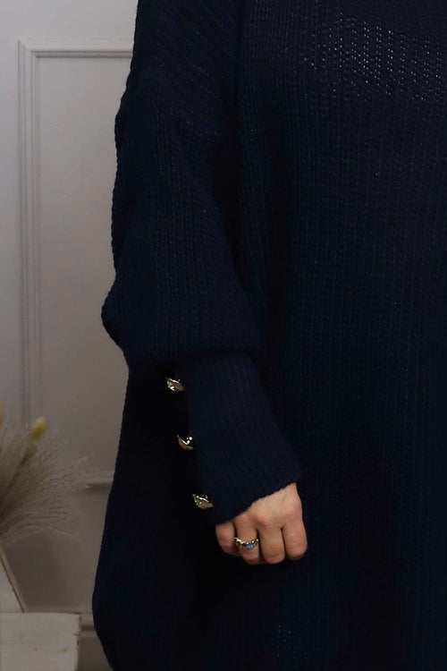 Peggy Knitted Jumper Navy - Image 3