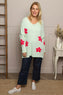 Valerie Botanical Knitted Jumper Mint