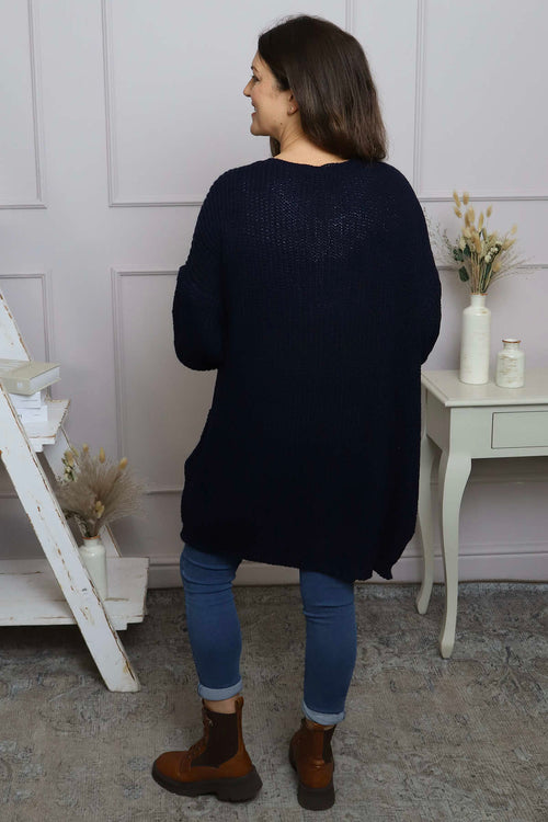 Peggy Knitted Jumper Navy - Image 4