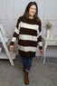 Doria Stripe Knitted Jumper Cocoa
