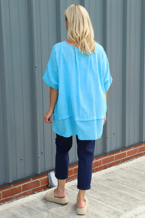 Sandra Cotton Top Kingfisher - Image 4