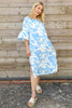 Newlyn Print Dress Powder Blue