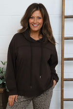 Martha Hooded Cotton Top Cocoa Cocoa - Martha Hooded Cotton Top Cocoa