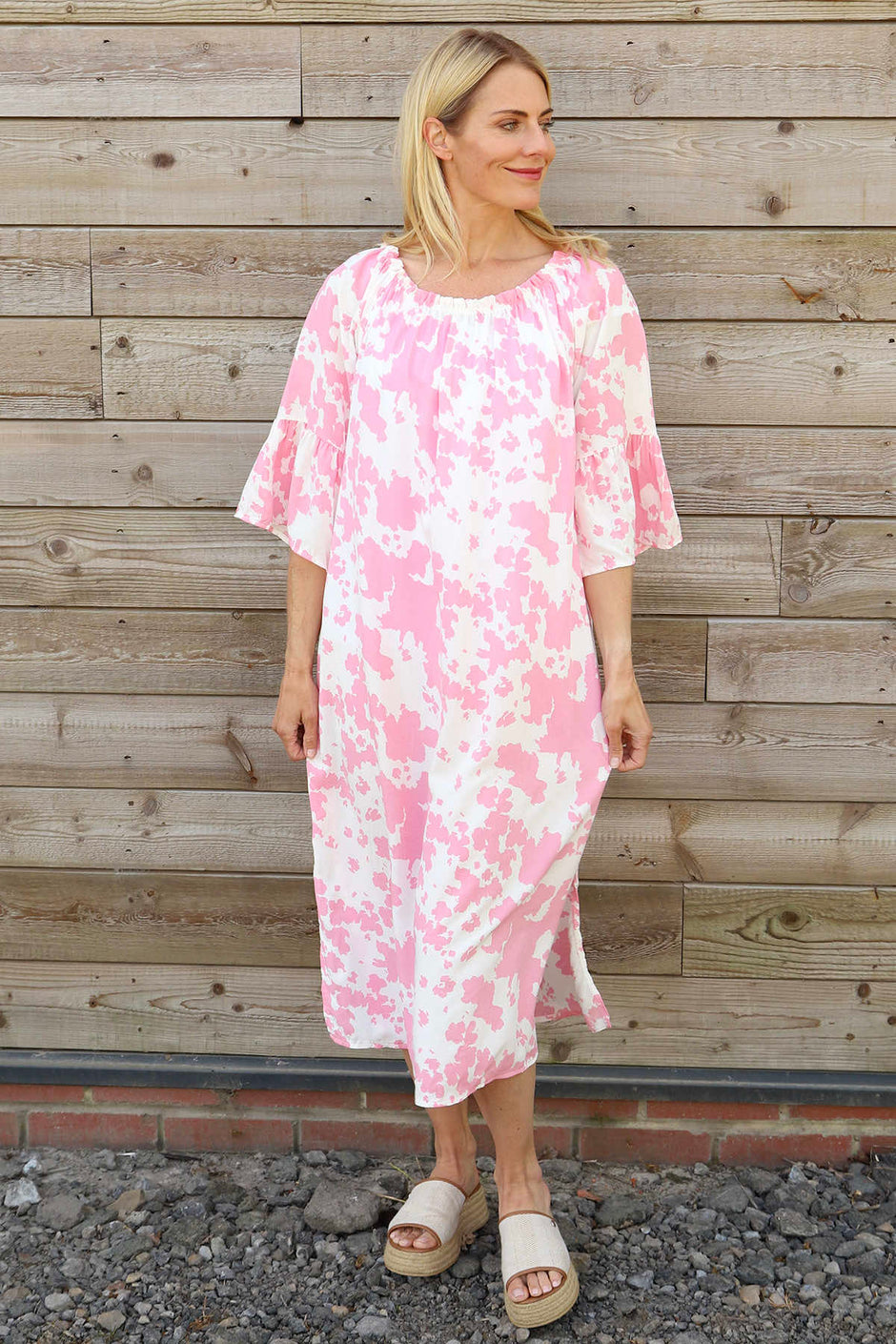 Newlyn Print Dress Pink