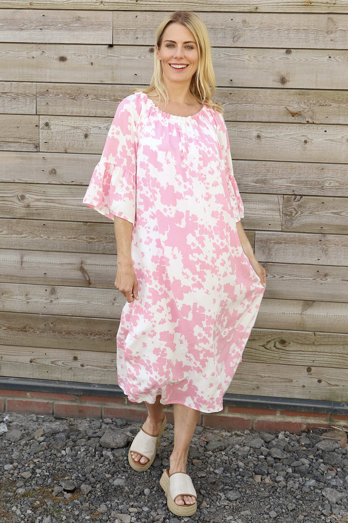 Newlyn Print Dress Pink