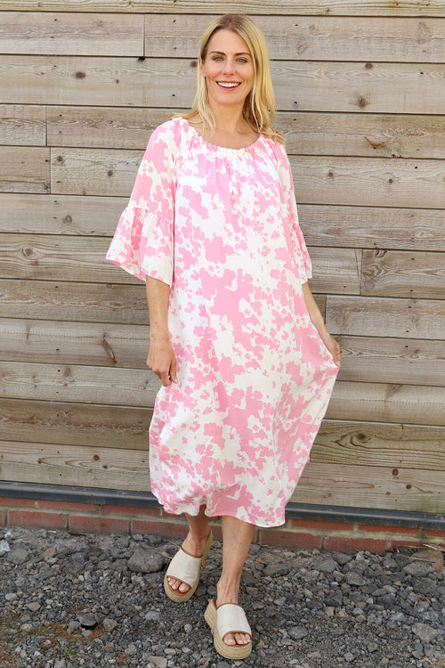 Newlyn Print Dress Pink - Image 2