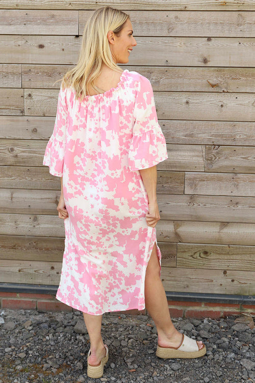 Newlyn Print Dress Pink - Image 4