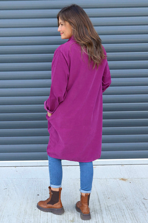 Lizzie Needlecord Button Tunic Berry - Image 4