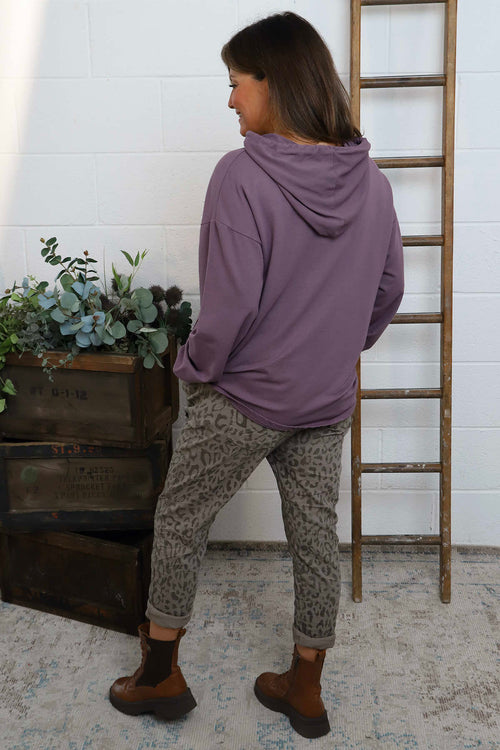 Martha Hooded Cotton Top Purple - Image 4