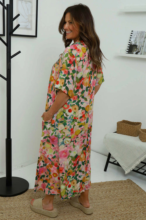 Andretta Print Dress Pink - Image 4