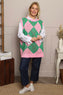 Theresa Argyle Knitted Vest Pink