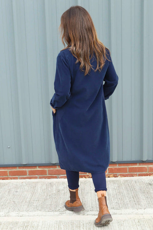 Kiana Needlecord Dress Navy - Image 4