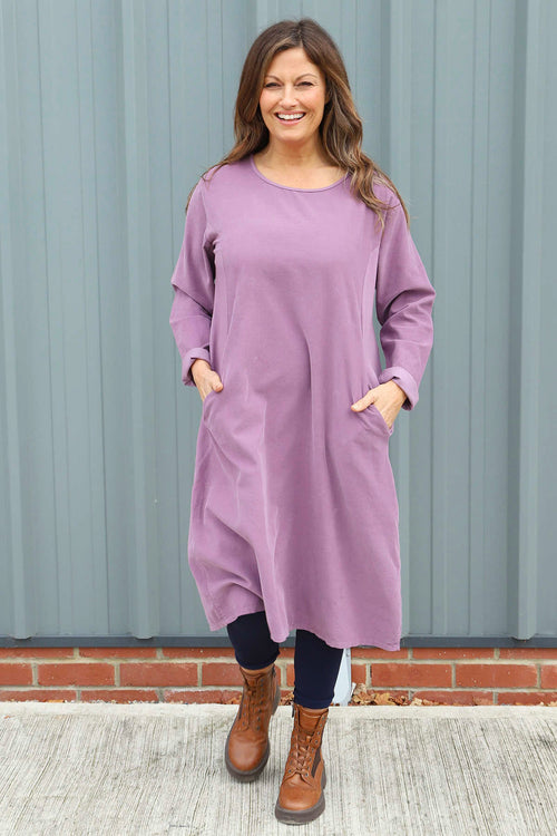 Kiana Needlecord Dress Purple - Image 3