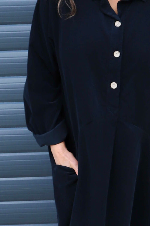 Lizzie Needlecord Button Tunic Black - Image 3