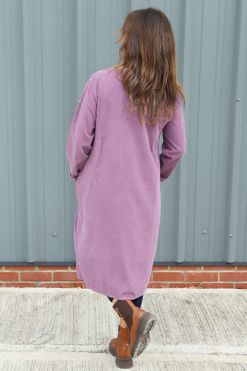 Kiana Needlecord Dress Purple - Image 4