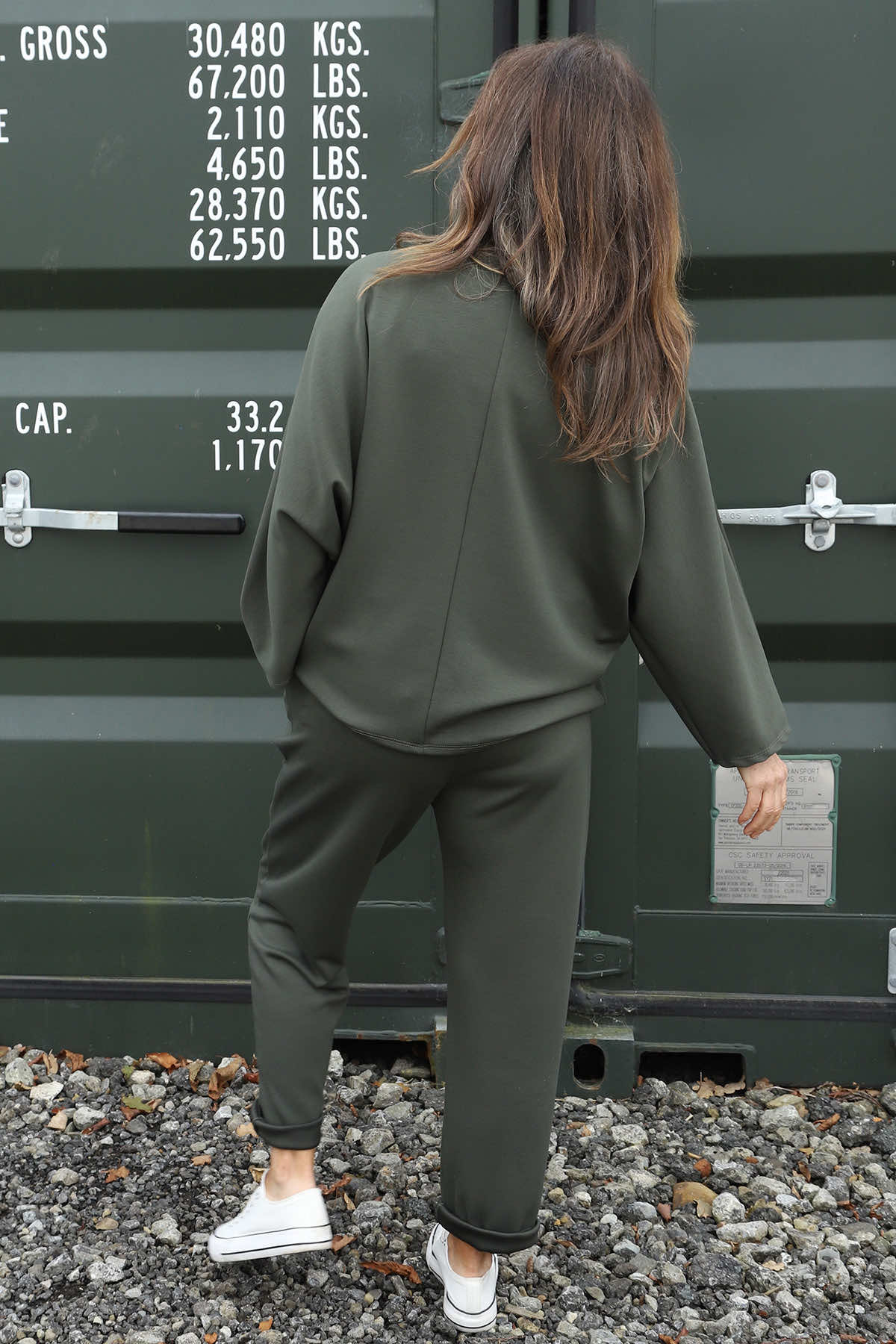 Lesley Button Top Khaki