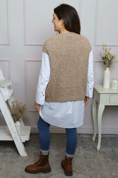 Clancy Boucle Tank Top Camel - Image 4