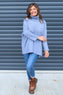 Jude Polo Neck Knitted Jumper Blue