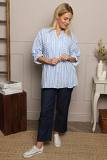 Jaynie Gingham Tie Front Shirt Powder Blue Powder Blue - Jaynie Gingham Tie Front Shirt Powder Blue