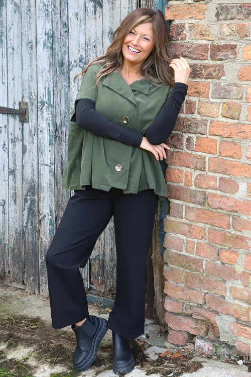 Sabella Needlecord Shirt Khaki - Image 3