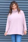 Jude Polo Neck Knitted Jumper Pink