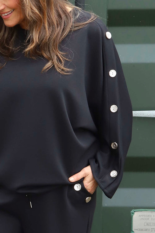 Lesley Button Top Black - Image 3