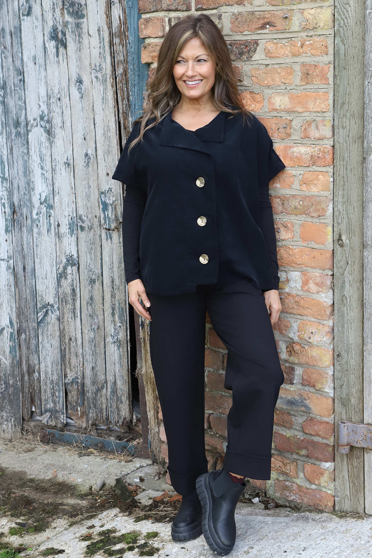 Sabella Needlecord Shirt Black