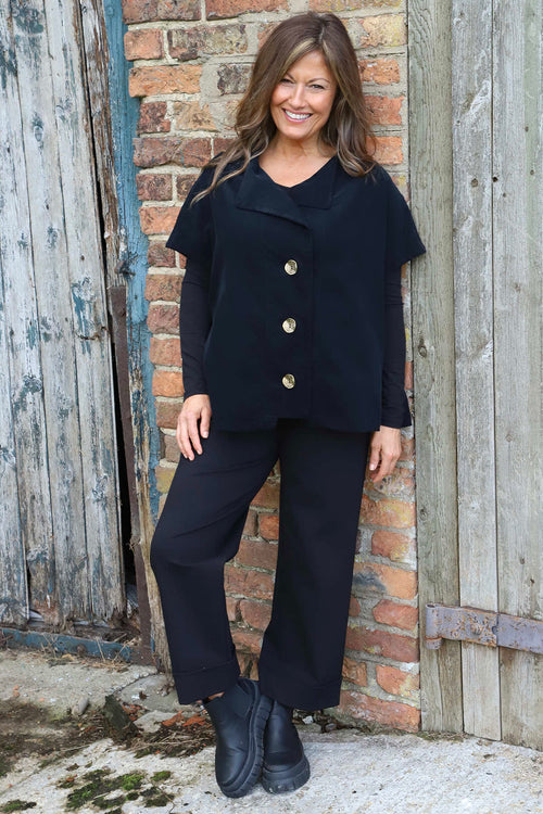 Sabella Needlecord Shirt Black - Image 3