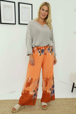 Aksana Wide Leg Trousers Orange Orange - Aksana Wide Leg Trousers Orange