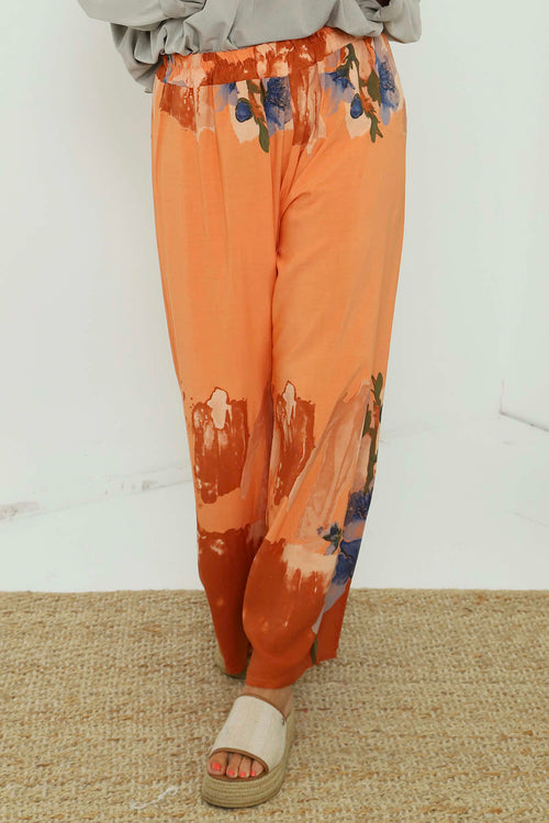 Aksana Wide Leg Trousers Orange - Image 3