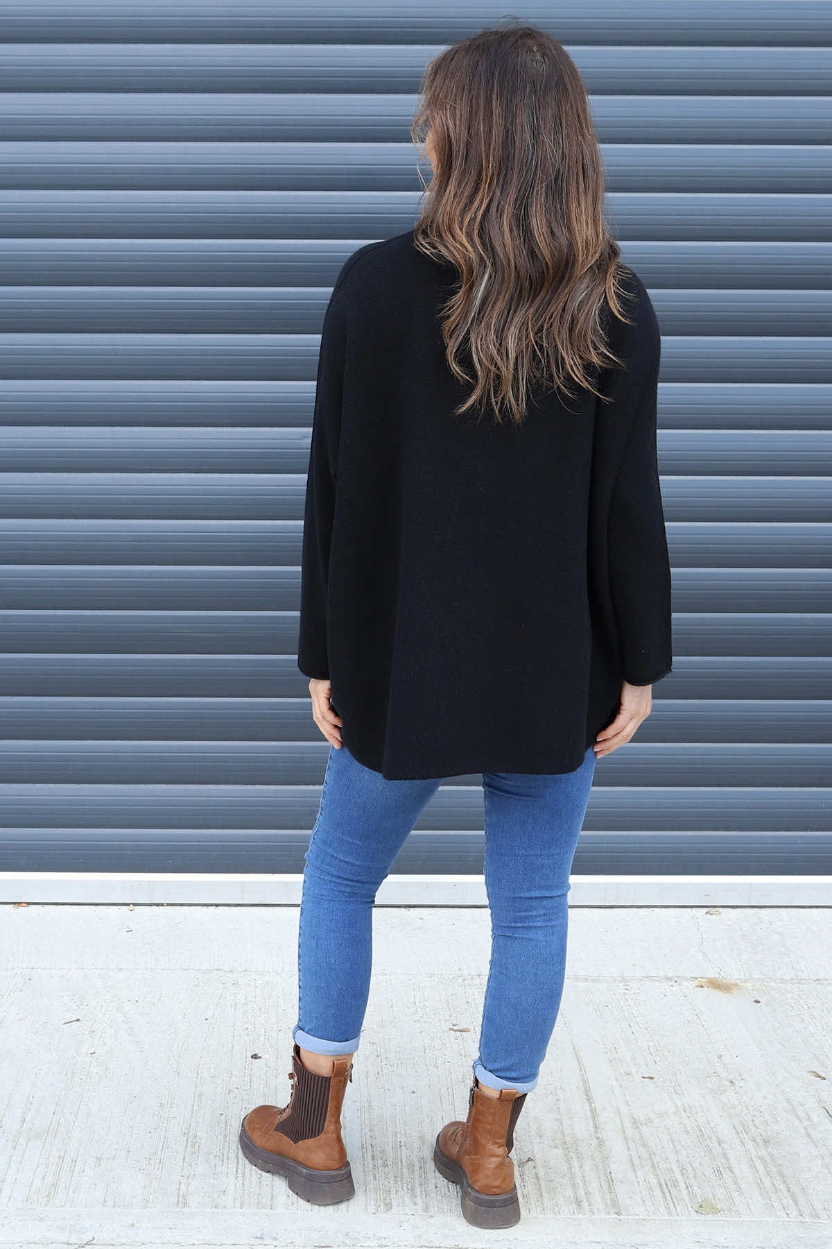 Jude Polo Neck Knitted Jumper Black