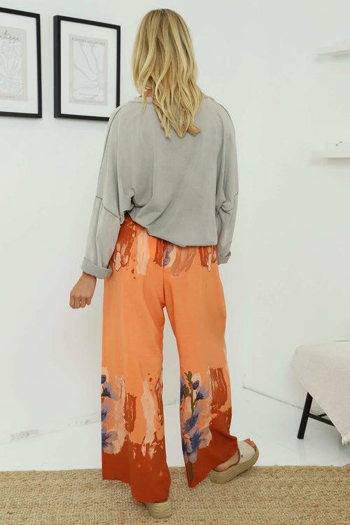 Aksana Wide Leg Trousers Orange - Image 4