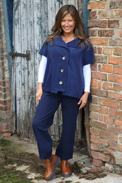 Sabella Needlecord Shirt Navy