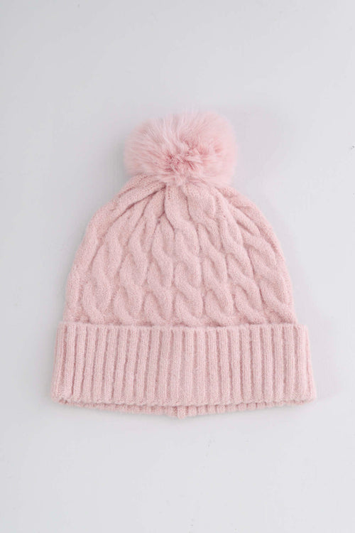 Luna Bobble Hat Pink - Image 2