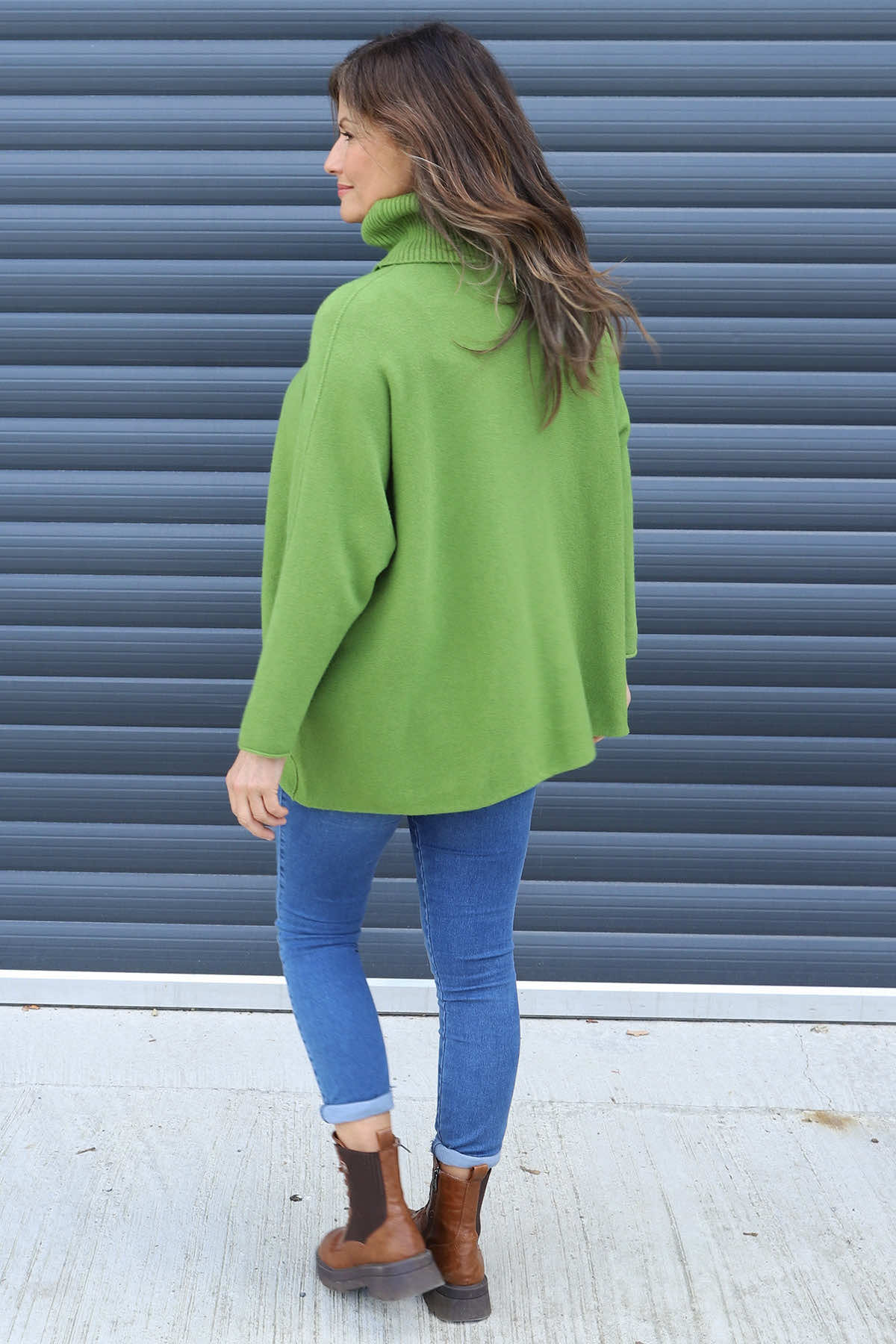 Jude Polo Neck Knitted Jumper Green