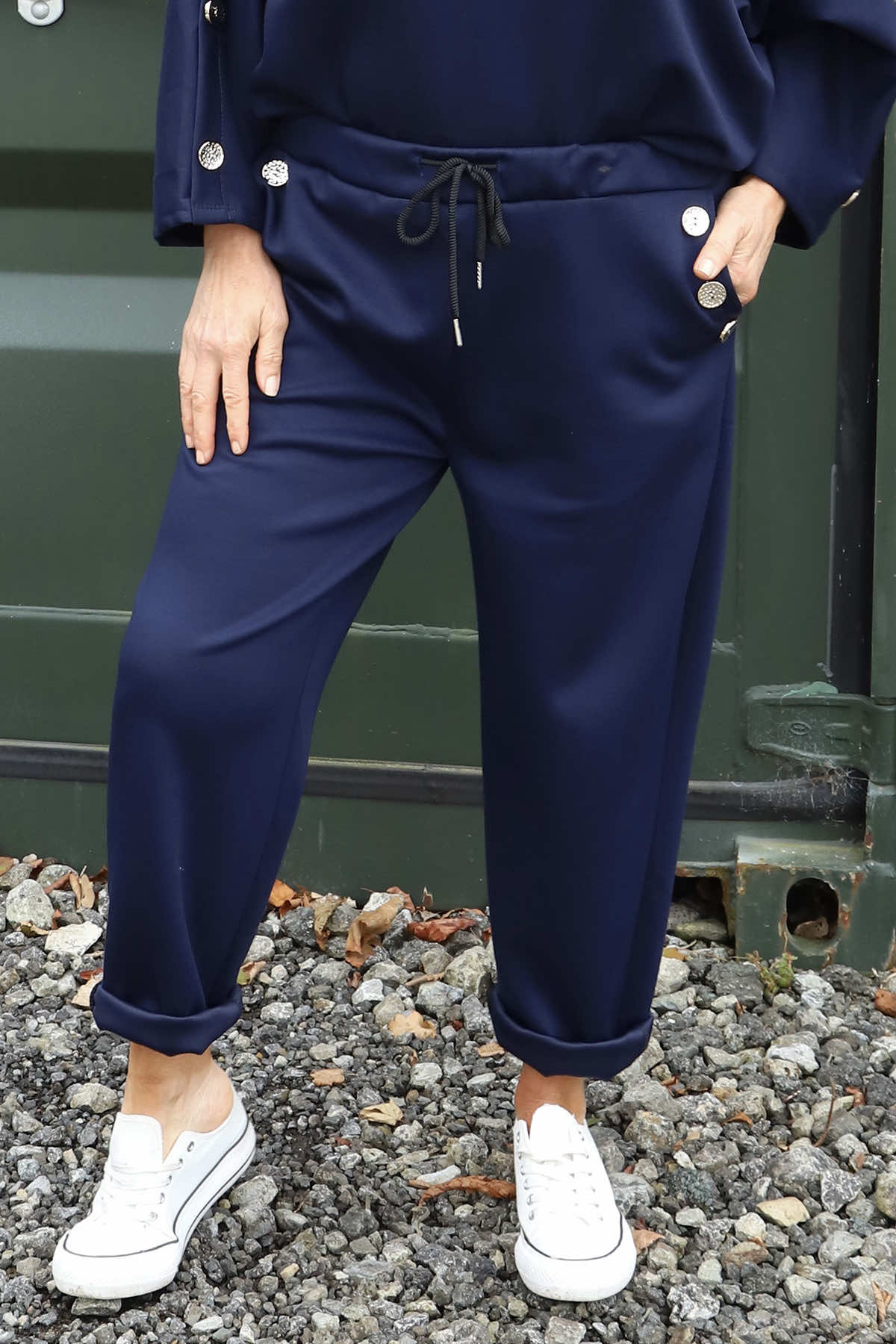 Cheyenne Button Trousers Navy