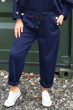 Cheyenne Button Trousers Navy Navy - Cheyenne Button Trousers Navy