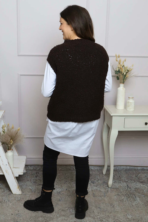 Clancy Boucle Tank Top Cocoa - Image 4