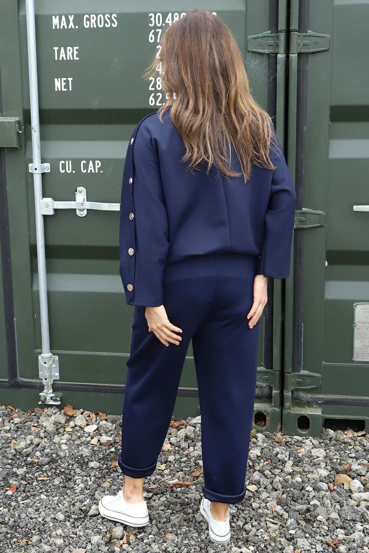 Cheyenne Button Trousers Navy