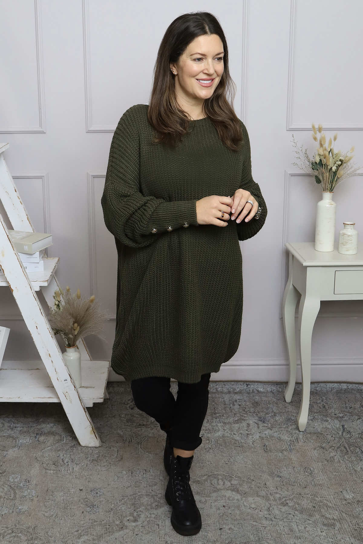 Peggy Knitted Jumper Khaki