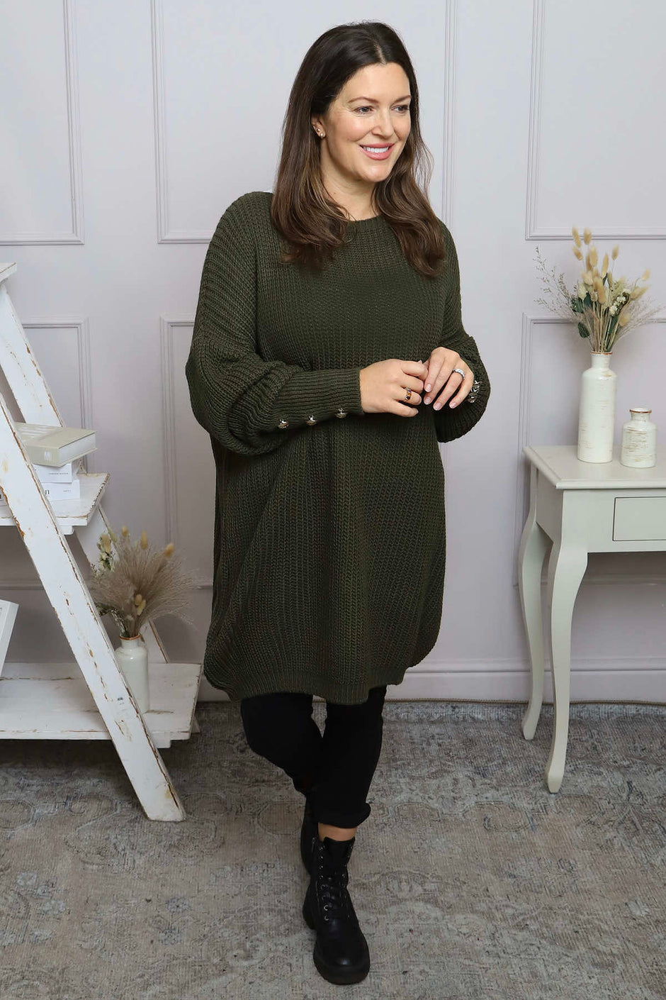 Peggy Knitted Jumper Khaki