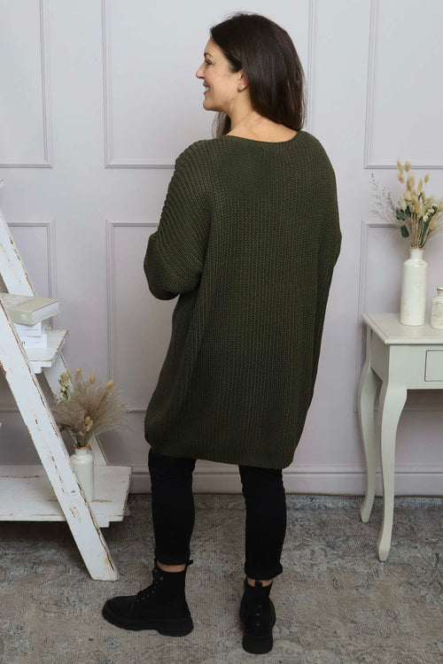 Peggy Knitted Jumper Khaki - Image 4